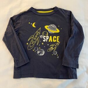 Mini Boden Glow in the Dark Space Themed Long Sleeve Shirt